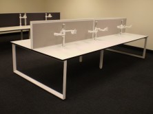Loop Ended Workstations With Staxis 500 H Desk Mounted Screens